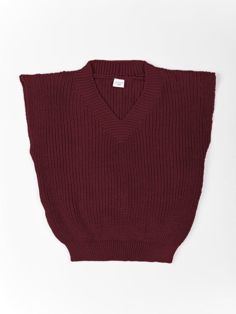 Рубашка для девочек, размер 110 артикул: ор1186 цвет бордовый