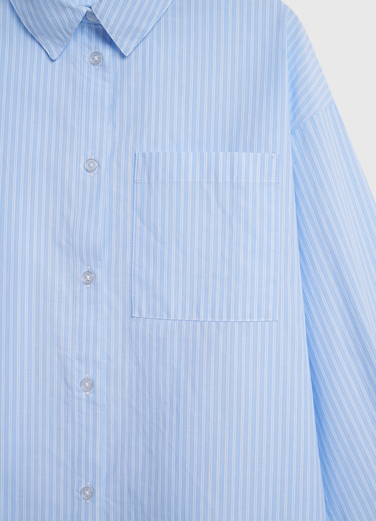 рубашка для девочек, размер 110 артикул: ор1186 цвет голубой