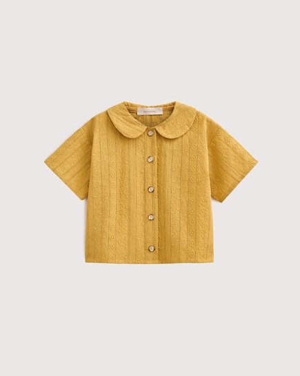 рубашка для девочек, размер 152 артикул: ор892 цвет горчичный