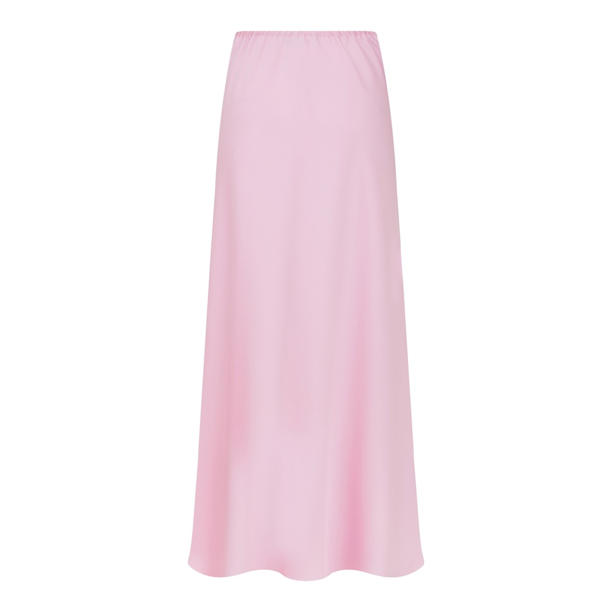 Розовая атласная юбка миди Размер L