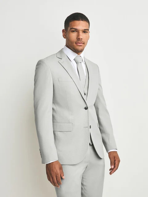 Neutral Slim Fit Textured Suit Jacket Размер М