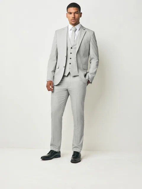 Neutral Slim Fit Textured Suit Jacket Размер М