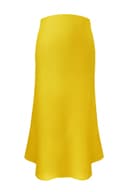 Юбка миди из атласа цвета пахты и желтого цвета Размер M