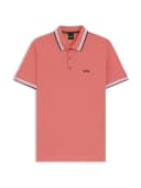 Рубашка-поло BOSS темно-розового цвета, стандартного кроя, с воротником-стойкой Paddy Размер M