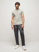 Серая рубашка-поло BOSS, стандартный крой, с воротником-стойкой Paddy Размер M